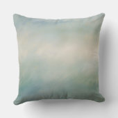 ミュートされた青い緑のベージュ海色 クッション (裏面)