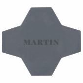 ミュートされた青、アッシュブルー名前をカスタムする サッカーボール (フラット)