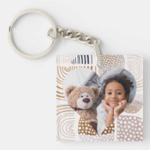 ミュートされたBoho図形のハート写真