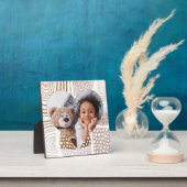 ミュートされたBoho図形のハート写真 フォトプラーク (インサイチュ)