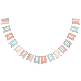 ミュートさ自然れたカラー見本誕生日 バンティングフラッグ