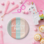 ミュートさ自然れたカラー見本誕生日 ペーパープレート (パーティー)