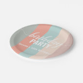 ミュートさ自然れたカラー見本誕生日 ペーパープレート (アングル)