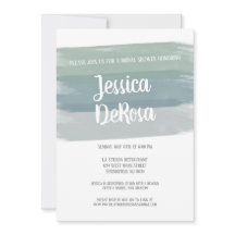 ミュートした水彩ブラシストロークブライダルシャワー