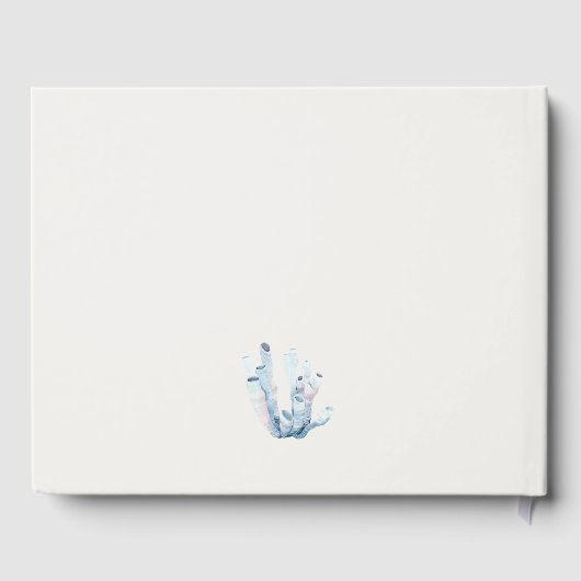 ミュートな水中のカニとサンゴのマリーナ ベビーシャワー ゲストブック (裏面)