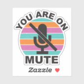 ミュートになっている特別な電話会議 シール (シート)