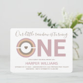 ミュートのレインボーベビー1st誕生日 招待状 (スタンド正面)