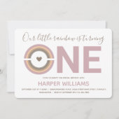 ミュートのレインボーベビー1st誕生日 招待状 (正面)