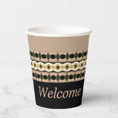 ミュートアートされたシェードの装飾パターン 紙コップ (正面)