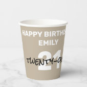 ミュートエレガンスカームストーンハッピーバースデー 紙コップ (正面)