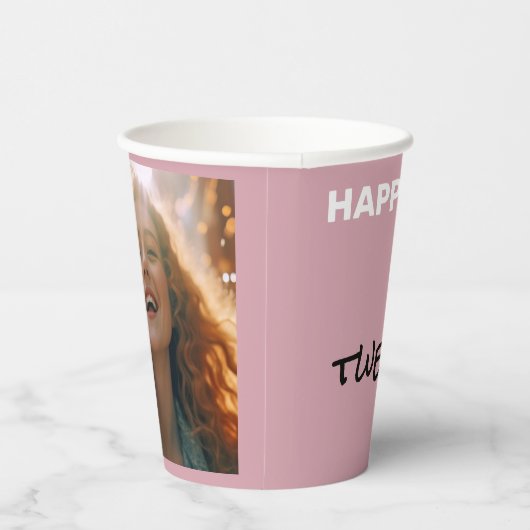 ミュートエレガンスミスティバラハッピーバースデー 紙コップ (右)