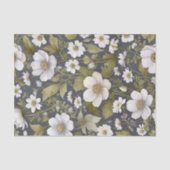 ミュートエレガントグレーのホワイトガーデンアネモネス 薄葉紙 (正面)