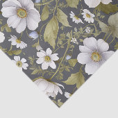 ミュートエレガントグレーのホワイトガーデンアネモネス 薄葉紙 (詳細)