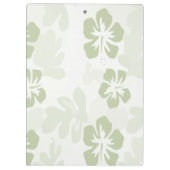 ミュートエレガントセージのハイビスカスパターン クリップボード (裏面)