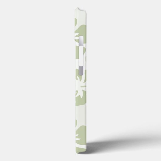 ミュートエレガントセージのハイビスカスパターン Case-Mate iPhoneケース (裏面 / 左)