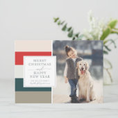 ミュートカラフルストライプズメリークリスマス シーズンカード (スタンド正面)