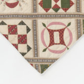 ミュートカラーのフレンドシップキルト フリースブランケット (角)