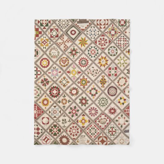 ミュートカラーのフレンドシップキルト フリースブランケット (正面)