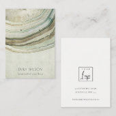 ミュートグリーンゲート自然ネックレスイヤリングディスプレイ 名刺 (正面/裏面)
