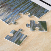 ミュートスワンと青いジグソーストライプパズル ジグソーパズル (側面)