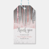 ミュートトーンシルバースノーミスティックウッド誕生日 ギフトタグ (正面)