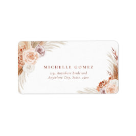 ミュートバラパンパステラコッタボホ結婚のアドレス ラベル