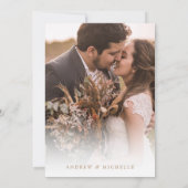 ミュートバラパンパステラコッタボホ結婚写真 招待状 (裏面)