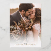 ミュートバラパンパステラコッタボホ結婚写真 箔招待状 (裏面)