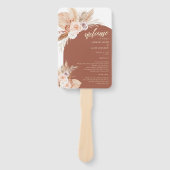 ミュートバラパンパステラコッタボホ結婚式 プログラム ハンドファン (正面)