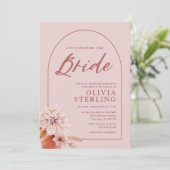 ミュートバラピンクシャワーザブライドブライダルシャワー 招待状 (スタンド正面)