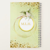 ミュートパーソナライズされたされたグリーンとゴールズ ノートブック (裏面)
