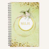 ミュートパーソナライズされたされたグリーンとゴールズ ノートブック (正面)