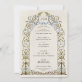 ミュートビクトリアンエレガ王室のンス結婚式招待状 招待状 (正面)