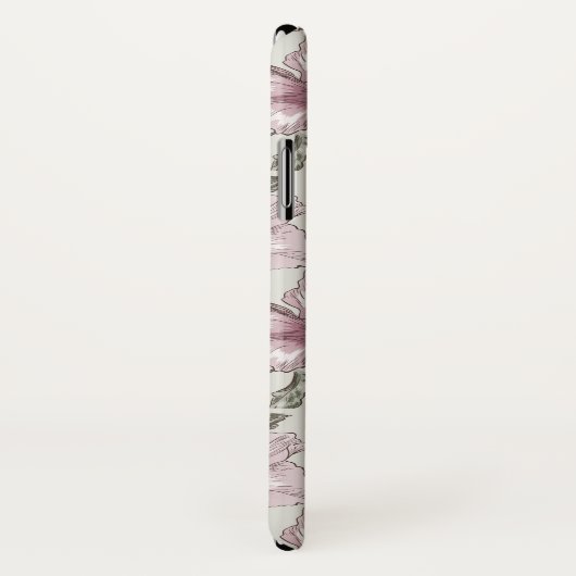 ミュートピンクハイビスカス花柄 Case-Mate iPhoneケース (裏面/右)