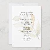 ミュートフォーマルされた葉の両方の親招待状 招待状 (正面)