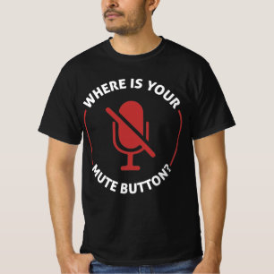 ミュートボタンの場所 Tシャツ