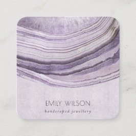ミュートマウブ薄紫ゲート自然ネックレスディスプレイ スクエア名刺