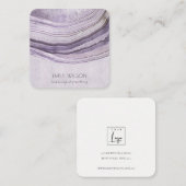 ミュートマウブ薄紫ゲート自然ネックレスディスプレイ スクエア名刺 (正面/裏面)