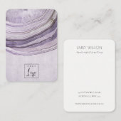 ミュートマウブ薄紫ゲート自然ネックレスディスプレイ 名刺 (正面/裏面)