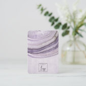 ミュートマウブ薄紫ゲート自然ネックレスディスプレイ 名刺 (スタンド正面)