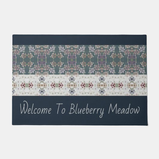 ミュートモダンされたカラーシェードのフローラ ドアマット (正面)