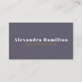 ミュートモダンに会う：シックなメイブとマスタードイエロー 名刺 (裏面)