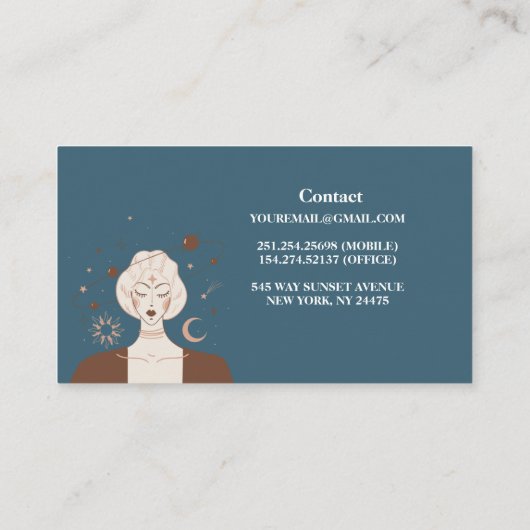 ミュートモダントーンシアルヨガスタジオ 名刺 (裏面)