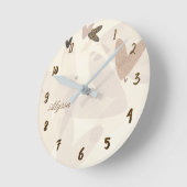 ミュートモダンハートお洒落 ラウンド壁時計 (傾斜)