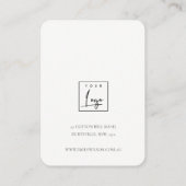 ミュートモーブ薄紫自然Agate 2イヤリングディスプレイ 名刺 (裏面)