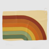 ミュートレトロレイヤードグルービーレインボー ゴルフタオル (横)