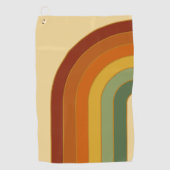 ミュートレトロレイヤードグルービーレインボー ゴルフタオル (正面)