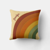 ミュートレトロレイヤードGroovyレインボー名 クッション (裏面)