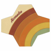 ミュートレトロレイヤードGroovyレインボー名 サッカーボール (フラット)