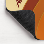 ミュートレトロレイヤードGroovyレインボー名 マウスパッド (コーナー)